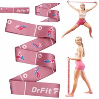 Guma do ćwiczeń Gumy Oporowe Taśma Oporowa z ilustracjami Jogi DrFit DrFit