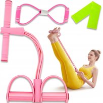 Guma oporowa TAŚMA ekspander do ćwiczeń fitness treningowa na nogi różowa Inna marka