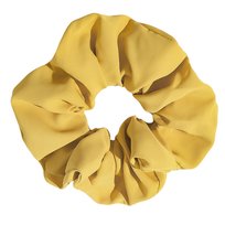 Gumka do Włosów Żółta Duża Frotka Scrunchie Jedwab Bezpieczna i Wygodna inna