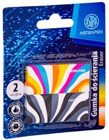 Gumka kolorowe paski astra blister 2 sztuki Astra