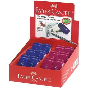 Gumka SLEEVE mini czer/nieb FC182411 FABER CASTELL - Faber-Castell