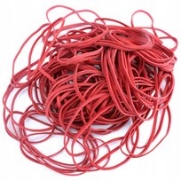 GUMKI RECEPTURKI 80 mm x 3 mm CZERWONE. OPAKOWANIE 1 KG