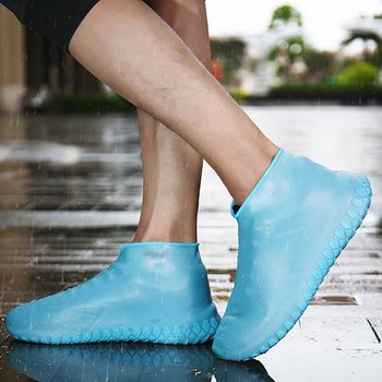 Gumowe wodoodporne ochraniacze na buty rozmiar "35-39" - niebieskie - Hedo