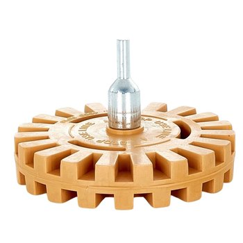 Gumowy krążek 100mm do usuwania kleju karbowany M8 + adapter 6mm Geko G78909 - Geko