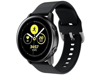 Gumowy pasek Alogy soft do Samsung Galaxy Watch Active 2 czarny (20mm) - Alogy