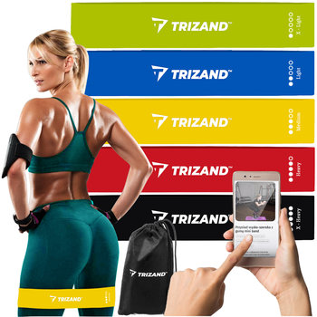 Gumy Oporowe do Ćwiczeń Zestaw 5 Taśmy Treningowe TRIZAND - Trizand
