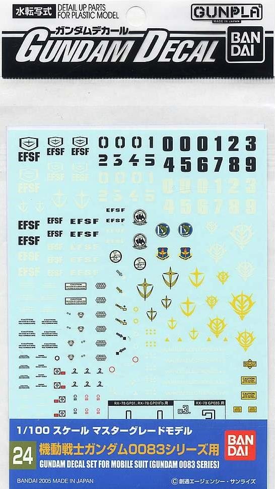 Bandai 57497 GUNDAM DECAL 29 MS (PRICIPALITY OF ZEON) GUN57497 - Bandai