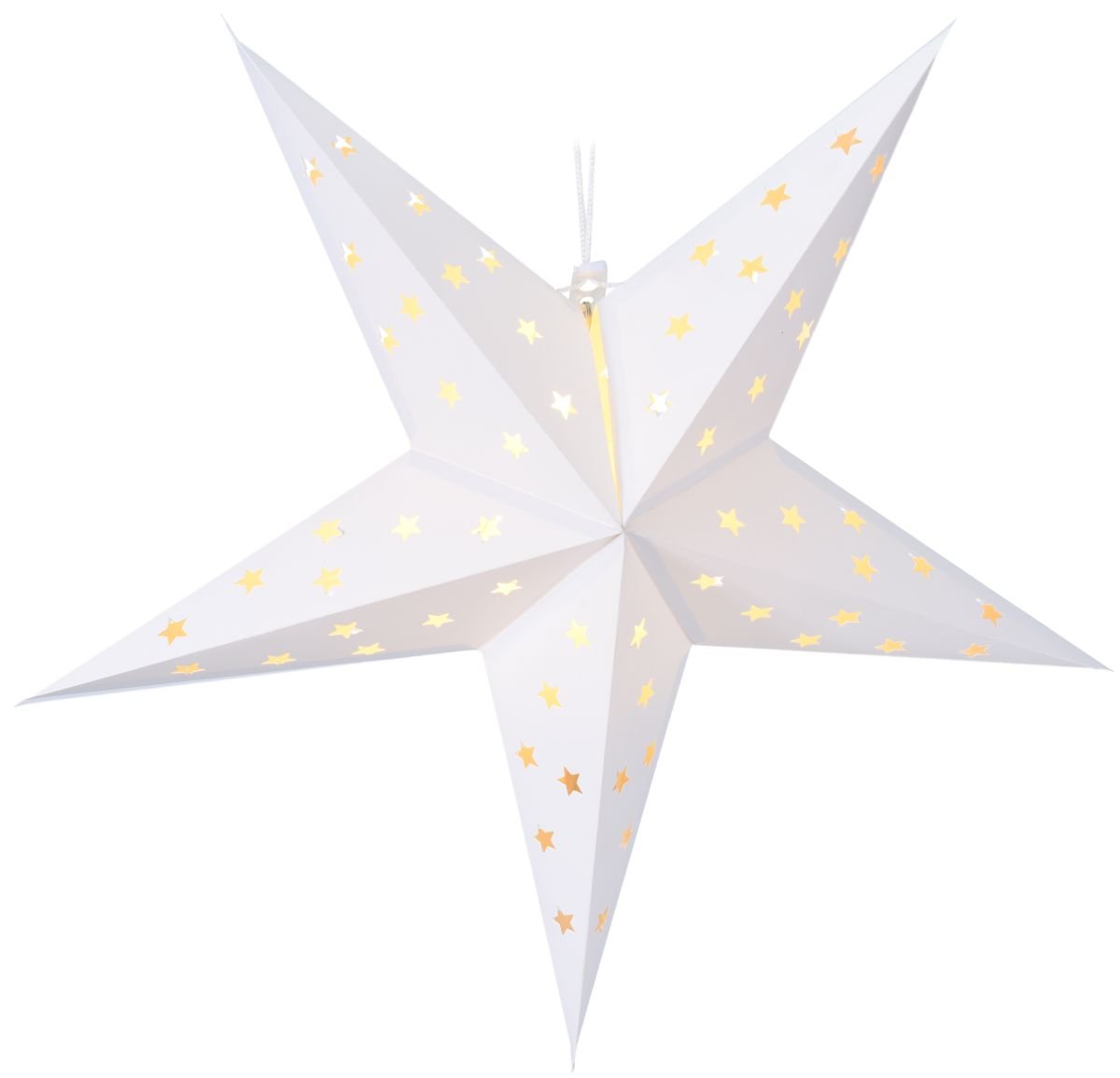 Gwiazda świąteczna, biała, 10 diod LED, 60 cm