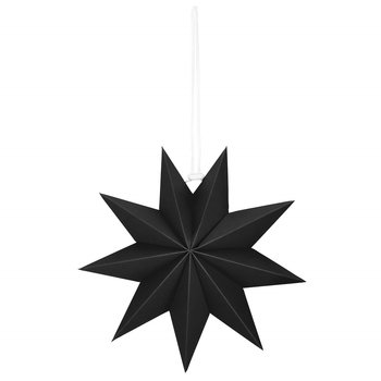 Gwiazda świąteczna papierowa zawieszka choinkowa czarna - Springos