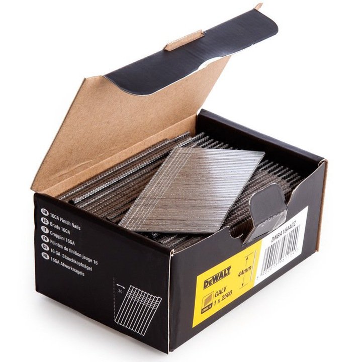 Gwoździe galwanizowane DEWALT, 20°, 1,6x44 mm, 2500 szt.
