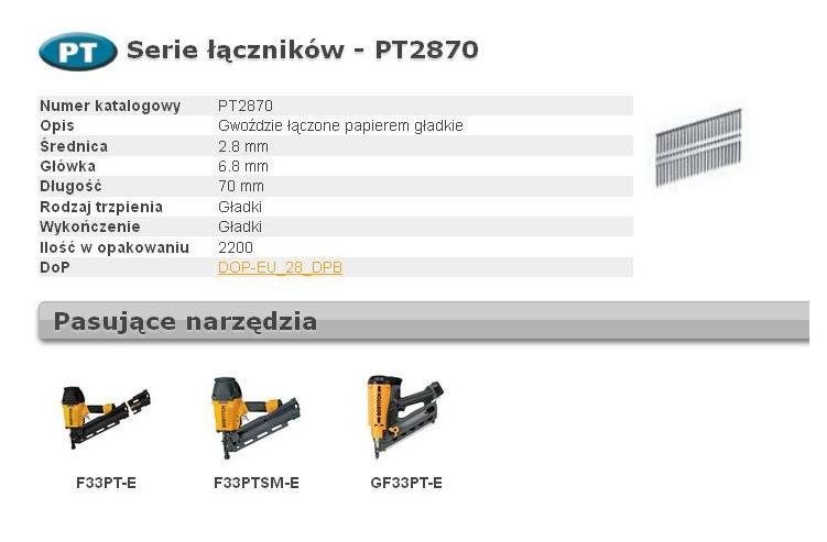 Gwoździe STANLEY BOSTITCH, 70 mm PT2870
