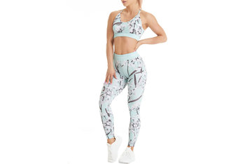 GymHero Leggins MINT-MEADOW, Kobieta, Leginsy, Niebieski - Inna marka