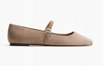 H&M BALERINY DAMSKIE BRĄZOWE PŁASKI OBCAS 40 1Y6L H&M