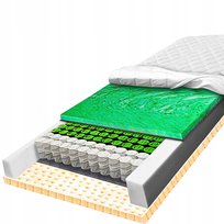 H3 Materac 160X200 pocket z otulająca i sprężystą pianką Verde i lateksem 2