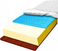 H3 Materac piankowy 160x200 kokos 7 stref masujący Materace z Gór - 20 cm