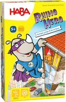 HABA 302203 - Rhino Hero, gra 3D dla 2 do 5 superbohaterów od 5 lat i z prostymi zasadami szybkiej zabawy, gra akcyjna dla całej rodziny Inna marka