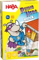 HABA 302273 - Rhino Hero, gra planszowa dla dzieci zręcznościowa. Ponad 5 lat