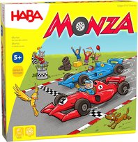 HABA Monza Społeczeństwo dla dzieci, wyścigi na planszy do zabawy, strategiczny i taktyczny samochód do zabawy z drewna, od 2 do 6 graczy, 5 lat, 302204