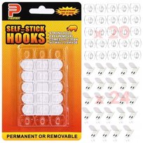 Haczyki Samoprzylepne Przezroczyste Do Wieszania Ozdób Mocne 20 Szt Perfect