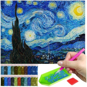 Haft Diamentowy ARTULIO, Obraz DIY 5D, Diamond Painting, Mozaika diamentowa 30x40cm (Gwiaździsta noc / Vincent van Gogh) + zestaw akcesoriów - Artulio