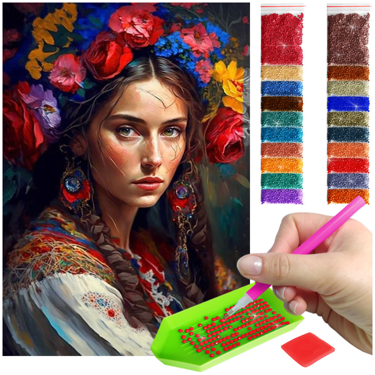 Diy Obraz Haft Diamentowy ARTULIO, Obraz DIY 5D, Diamond Painting, Mozaika ...