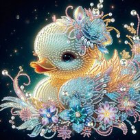 Haft Diamentowy Diamentowa Kaczuszka 30x30 cm