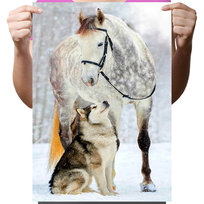 Haft Diamentowy Diamond Painting,DIAMENTOWY MALARZ,Obraz DIY 5D,Mozaika Diamentowa 30x40, Konie