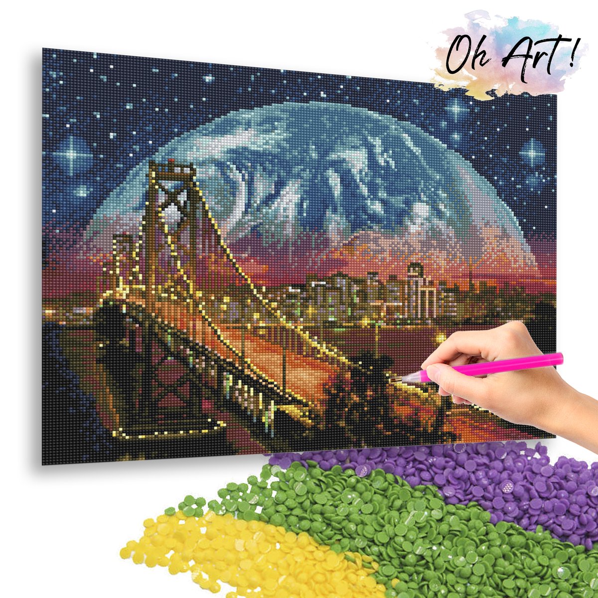 Haft Diamentowy Diamond Painting Mozaika 40X50 Cm / New York / Oh Art