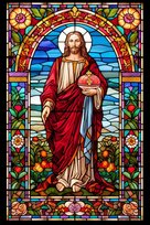 Haft Diamentowy Jezus - Witraż Zbawiciela 45x70 cm