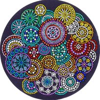 Haft Diamentowy Kolorowe Okręgi 30X30Cm