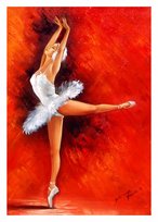 Haft diamentowy mozaika diamentowa zestaw xxl 5d dla dzieci 30*40 balerina