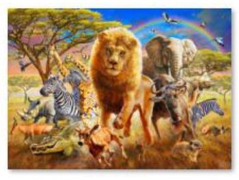 Haft Diamentowy, Obraz, Mozaika Diamentowa Diamond Painting, Zwierzęta Afryki 40X30Cm - Zabawkowy Zawrót Głowy