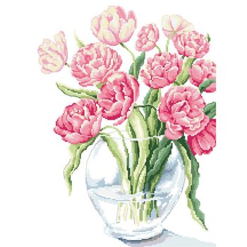 Haft krzyżykowy - Zestaw do haftu - Bajeczne tulipany - CORICAMO