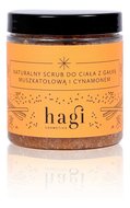 Hagi, naturalny scrub do ciała z gałką muszkatołową i cynamonem, 330 g - Hagi