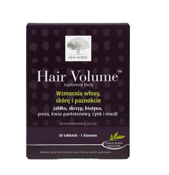 Hair Volume - Suplement Diety wzmacniający włosy, skórę i paznokcie, 30 tabletek - New Nordic Healthbrads