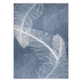 HAKANO, Dywan krótkowłosy ARLEN FEATHERS, niebieski styl boho 80x150 cm  - HAKANO