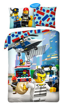 Halantex, Lego City, Pościel dziecięca, bawełniana, 140x200 cm - Halantex