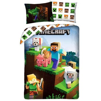 Halantex, Pościel dziecięca, bawełniana, Minecraft, 140x200 cm - Halantex