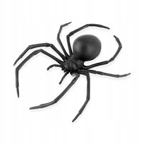 Halloween dekoracja DUŻY SZTUCZNY pająk Czarna Wdowa 1szt.