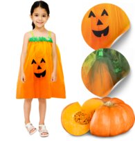 Halloween Strój Dyni Przebranie Sukienka Dynia Dł 60 Cm Jesień Przebranie