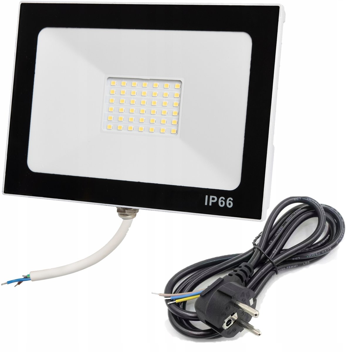 Zdjęcia - Naświetlacz LED / lampa zewnętrzna Halogen Lampa Naświetlacz LED 30W WW 3300lm + KABEL