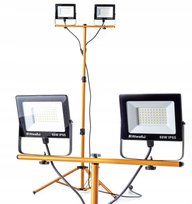 Halogen LED Statyw Budowlany Naświetlacz 2X 60W Przewód 2,4M Riwall RH-01