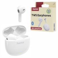 HAMA ACTION ONE SŁUCHAWKI DOUSZNE BEZPRZEWODOWE BLUETOOTH BIAŁE MIKROFON