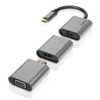 HAMA adapter Premium USB-C -  Mini Display Port + HDMI + VGA  - Hama Polska