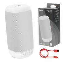 Hama - głośnik mobilny bluetooth, przenośny, bezprzewodowy, biały -