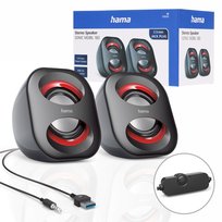 Hama GŁOŚNIKI KOMPUTEROWE do komputera laptopa PC notebook minijack 3,5 mm