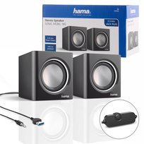 Hama GŁOŚNIKI KOMPUTEROWE do laptopa PC komputera stereo minijack 3,5mm