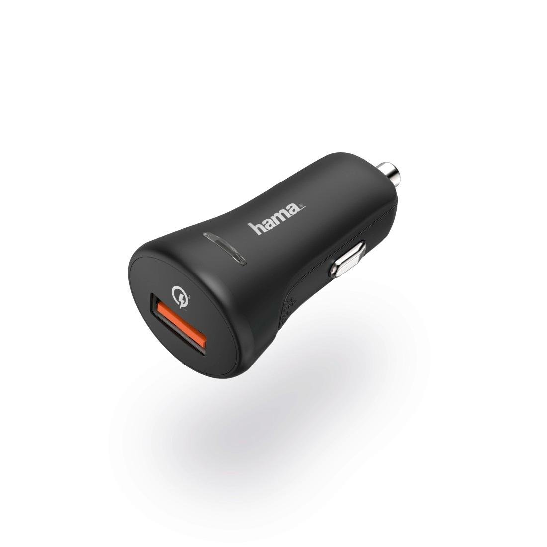 Hama inteligentna ładowarka samochodowa USB-A szybkie ładowanie QC 3.0 LED