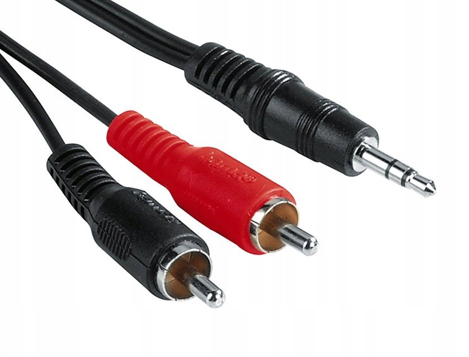 Hama KABEL JACK 3,5mm - 2 x CINCH 2m, koszowy