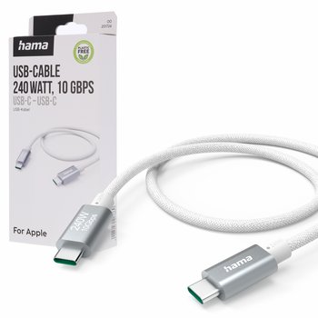 HAMA KABEL ŁADUJĄCY/DATA 240W APPLE WORLD USB TYP-C/TYP-C 1.5M, BIAŁY - Hama Polska